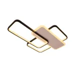 Lustră LED Carolina 76W cu telecomandă, 3 elemente, dimabilă, negru