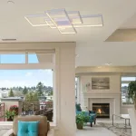 Lustră LED Landen 184W cu telecomandă, 3 elemente, dimabilă, alb mat