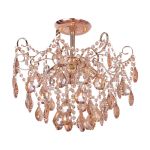 Candelabru Cristal Fiamma, 4x E27, Diametru 50cm, Auriu