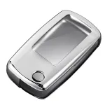 Husă cheie auto TPU gri, compatibilă Golf MK5 și Octavia, 3 butoane, protecție premium