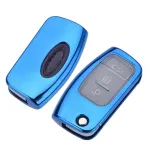 Husă cheie Ford briceag 3 butoane, TPU+PC albastră, protecție premium