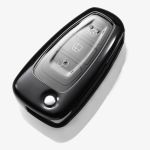 Husă cheie Ford tip briceag TPU+PC, neagră, compatibilă 2/3 butoane