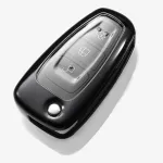 Husă cheie Ford tip briceag TPU+PC, neagră, compatibilă 2/3 butoane