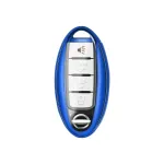 Husă pentru cheie Nissan Smartkey, TPU+PC, protecție premium, albastră