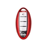 Husă protecție cheie Nissan Smartkey roșie, TPU+PC, pentru 2-4 butoane