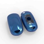 Husă cheie briceag Opel Astra K, TPU+PC albastră, protecție premium