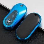 Husă pentru cheie Smartkey Mercedes, 3 butoane, albastră TPU+PC, S-Class W223 (2020–2021)