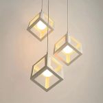 Lustra Forma Cub, STRUKTUR Cluster, 3xE27, Alb, Metal