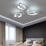 Lustra LED LILY 40W cu telecomanda, 3 elemente, dimabila, alb, 3 culori lumina