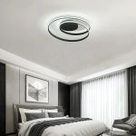 Lustra LED cu telecomanda VECTOR ARCADIA 56W, lumina Rece/Calda/Neutra, Dimabila, Negru