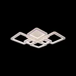 Lustră LED QUADRIS RGB 175W cu telecomandă, 6 pătrate, dimabilă, alb-crom