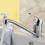 Baterie lavoar crom Korman Technik cu pipă pivotantă 15 cm și cartuș ceramic