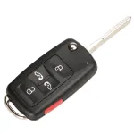 Carcasă cheie tip briceag compatibilă VW Sharan, 4+1 butoane, lamelă HU66