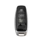 Carcasă cheie Audi Smartkey 3 butoane, negru lucios, pentru A6 C8/A7/A8/Q8 (2017–2021)