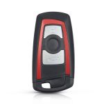Carcasă cheie BMW Smartkey compatibilă, 3 butoane, Seria F, contur roșu