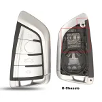 Carcasă cheie BMW G30 Smartkey, 4 butoane, cu lamelă de urgență (OEM)