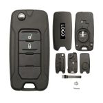 Carcasă cheie tip briceag compatibilă Jeep Renegade 2015–2018, 2 butoane, lamelă SIP22