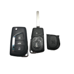 Carcasă cheie Toyota tip briceag, 3 butoane, suport baterie pe carcasă, lamelă VA2T