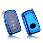 Husă cheie auto Lexus TPU+PC albastră, protecție premium pentru smart key