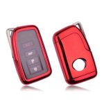 Husă cheie auto compatibilă Lexus, TPU+PC roșie, protecție premium