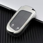 Husă cheie auto TPU gri pentru Jeep/Fiat/Chrysler/Dodge Smartkey, Silver