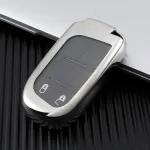 Husă cheie auto TPU gri pentru Jeep/Fiat/Chrysler/Dodge Smartkey, Silver