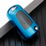 Husă cheie Opel tip briceag din TPU+PC, albastră, pentru Astra H, Corsa D, Zafira B