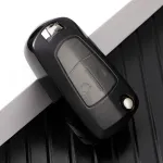 Husă cheie briceag Opel neagră TPU+PC, compatibilă Astra H, Corsa D, Zafira B