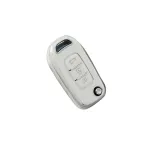 Husă cheie briceag Renault Megane 4/Kadjar/Clio, TPU alb cu contur silver, 3 butoane
