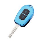Husă cheie TPU albastră, compatibilă Dacia Logan/Duster/Sandero, 2 butoane (2014–2022)