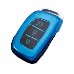Husă cheie Hyundai Tucson 2016+ Smartkey, TPU albastră, 3 butoane