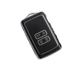 Husă cheie Renault Smartkey 4 butoane, TPU negru cu contur cromat