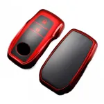 Husă cheie TPU roșie pentru Toyota Yaris Cross 2022–2023, Smartkey 2 butoane