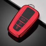 Husă cheie Toyota Smartkey 3 butoane, TPU roșie, compatibilă CHR/Prius/Camry/Corolla