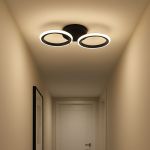 Lustra LED MARA 28W, 2 Cercuri, lumina Rece/Calda/Neutra, Negru