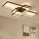 Lustră LED AXIS 95W cu telecomandă, 3 elemente, dimabilă, negru mat