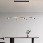 Lustră LED FLUIRA 52W, dimabilă, cu telecomandă, 3 temperaturi, negru