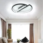 Lustră LED Vector Arcus 52W cu telecomandă, 2 elemente, dimabilă, negru