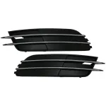 Set grile bară față Audi A6 C7 (4G) 2011–2014, fără locaș proiectoare, crom