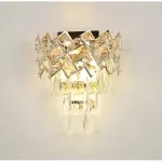 Aplica de perete din cristal Alara, 2xE27, auriu lucios, interior IP20