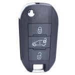 Carcasă cheie briceag compatibilă Peugeot Partner 2018-2022, 3 butoane, lamelă HU83