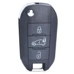Carcasă cheie briceag compatibilă Peugeot Partner 2018-2022, 3 butoane, lamelă HU83
