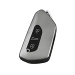 Husă cheie auto TPU compatibilă VW Golf 8 SmartKey 3 butoane, gri închis