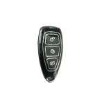Husă cheie Ford Kuga Smartkey 3 butoane, TPU negru cu contur silver