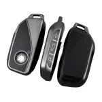 Husă cheie BMW SmartKey 2023 din TPU, gri închis, compatibilă G70/G09