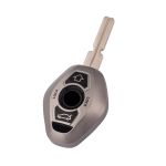 Husă cheie BMW E46/E39, 3 butoane, TPU gri, stil diamant, protecție premium