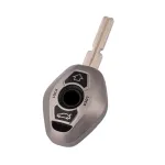 Husă cheie BMW E46/E39, 3 butoane, TPU gri, stil diamant, protecție premium