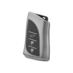 Husă cheie Lexus Smartkey din TPU, 3 butoane, gri, protecție premium