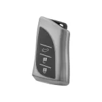 Husă cheie Lexus Smartkey din TPU, 3 butoane, gri, protecție premium