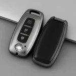 Husă cheie Smartkey compatibilă Nissan Qashqai 2022–2025, TPU gri, 2 butoane
